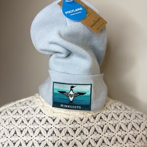Minnesota Loon Beanie Hat Light Blue Knit Winter Hat NWT